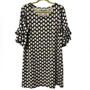 Escapada Living Navy White Dress Large Like New